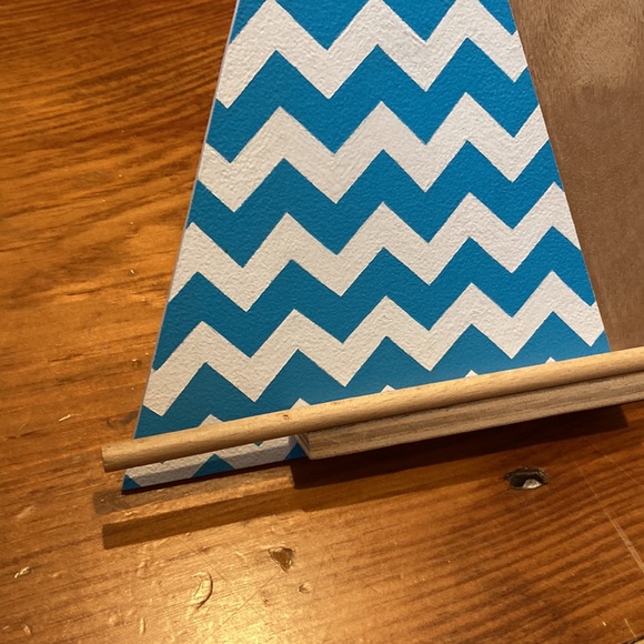 OOAK Mod Retro Tablet Device Book Vertical Holder Stand Etsy Mountain Peaks Wood - Picture 3 of 8